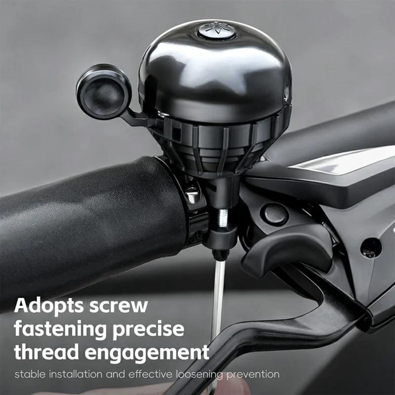 WEST BIKING YP0706061 Алюминиевый велосипедный звонок с кнопкой, водонепроницаемый, антикоррозийный, громкий звуковой сигнал для велосипеда — черный