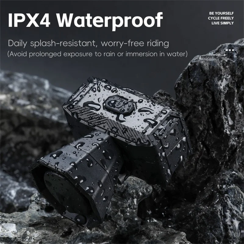 WEST BIKING YP0706071 Велосипедный электрический звонок с проводным управлением, громкий велосипедный сигнал для горных велосипедов - Черный