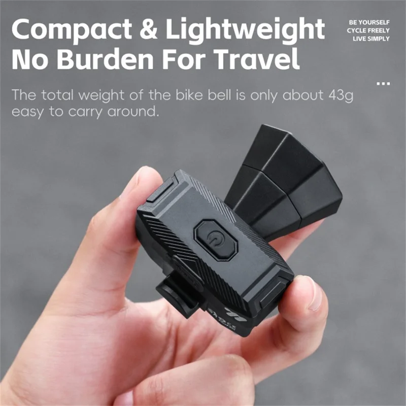 WEST BIKING YP0706071 Велосипедный электрический звонок с проводным управлением, громкий велосипедный сигнал для горных велосипедов - Черный
