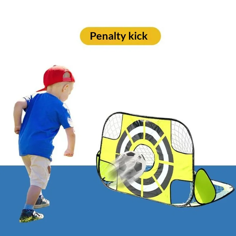 Kids Portable Soccer Goal Net Foldable Training Soccer Goal with Carrying Bag - Green