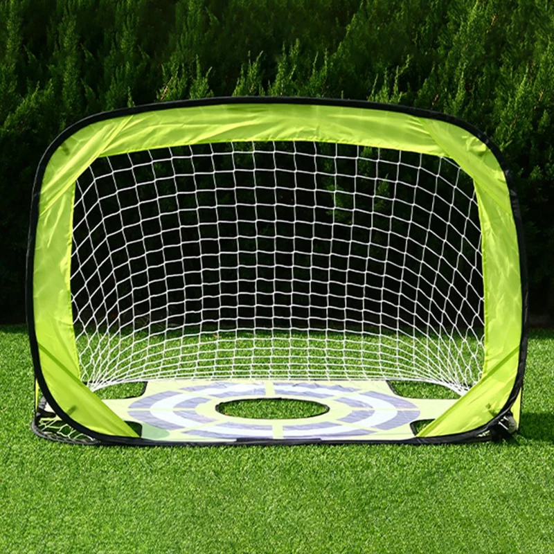 Kids Portable Soccer Goal Net Foldable Training Soccer Goal with Carrying Bag - Green
