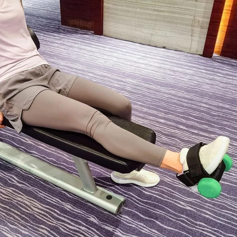 1 Paar Sprunggelenk-Bewegungsgewichte Verstellbare Hantel-Trainingsbänder für Fitness-Beintraining (ohne Hantel) - Schwarz