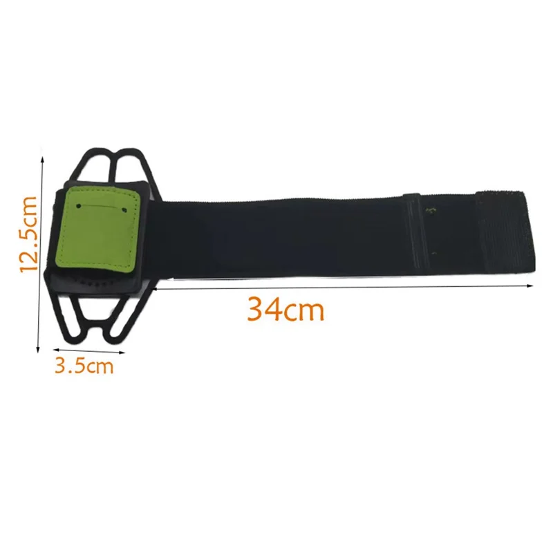 Phone Armband for Running Cycling Sports Adjustable Arm Band Holder with Magic Tape - Black