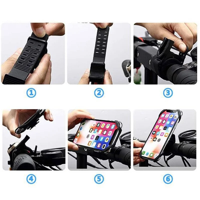 Phone Armband for Running Cycling Sports Adjustable Arm Band Holder with Magic Tape - Black