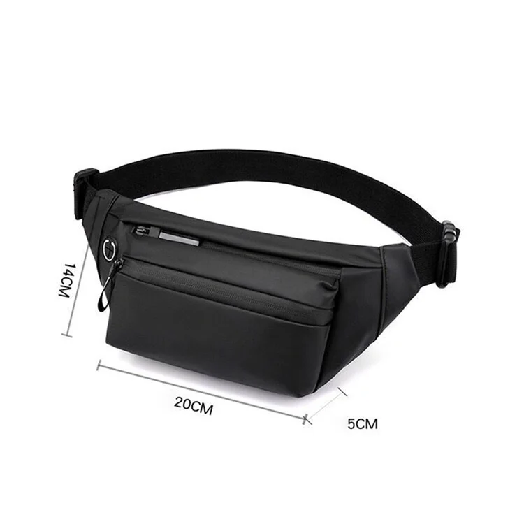 Sac à Poitrine de Taille Fanny Pack Sports Pour le Jogging Randonnée à Vélo - le Noir