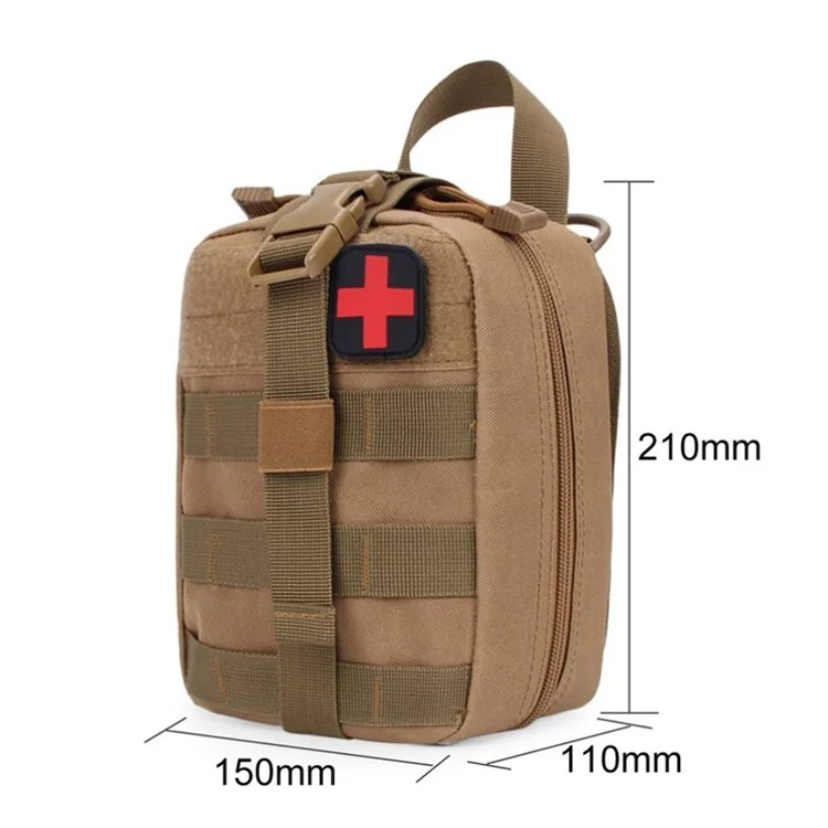 A87 Outdoor Equipment Oxford Cloth First-aid Kit Waterproof Tactical Medical Bag Waist Pouch for Climbing Camping - Army Green