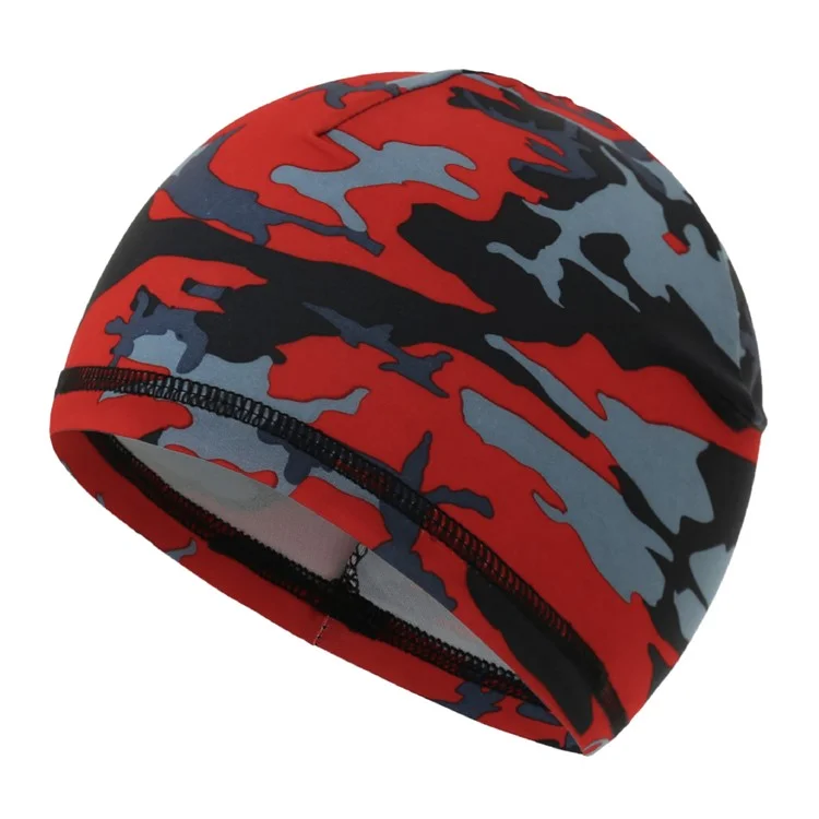 Quick Dry Sunproof Summer Cycling Cap Camouflage Bike Motorcycle Helmet Liner Hat Ice Silk Sport Headwear - Red Camouflage