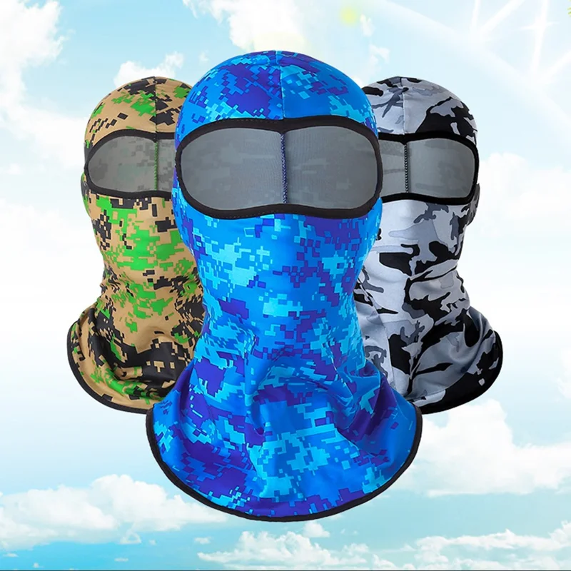 Outdoor Sunproof Breathable Headgear Motorcycle Bike Cycling Ice Silk Scarf Face Cover - Sky Blue