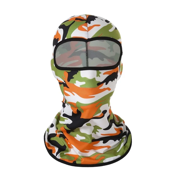 Outdoor Sunproof Breathable Headgear Motorcycle Bike Cycling Ice Silk Scarf Face Cover - Camouflage Orange