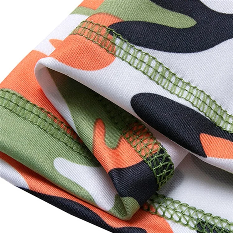 Outdoor Sunproof Breathable Headgear Motorcycle Bike Cycling Ice Silk Scarf Face Cover - Camouflage Orange