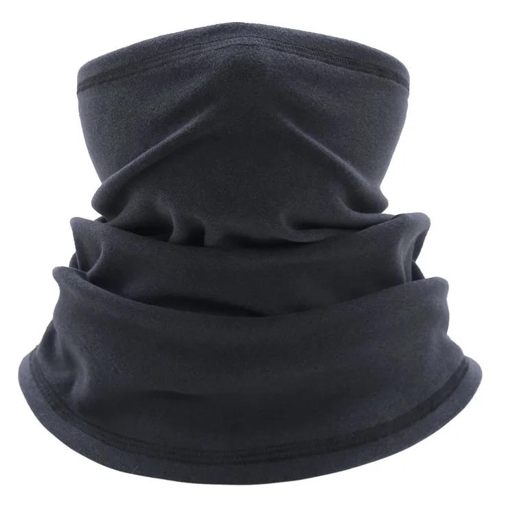 Winter Outdoor Cycling Half Face Mask Skiing Neck Scarf Elastic Warm Neck Gaiter - Dark Grey