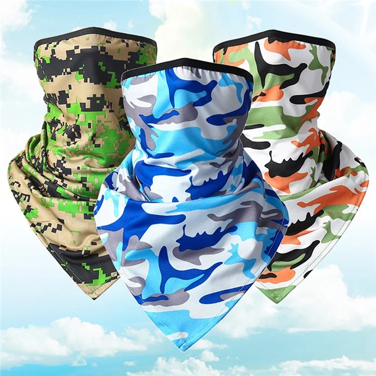 UV Protection Cover Scarf Shield Cycling Outdoor Recreation Neck Gaiter Breathable Neck Cover for Men and Women - Army Green Camouflage