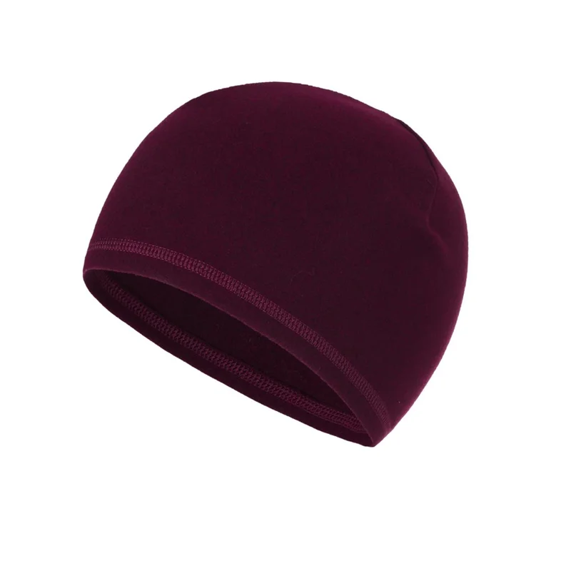 Soft Winter Beanie Hat Thermal Warm Hat Cycling Anti-wind Hat for Men and Women - Wine Red