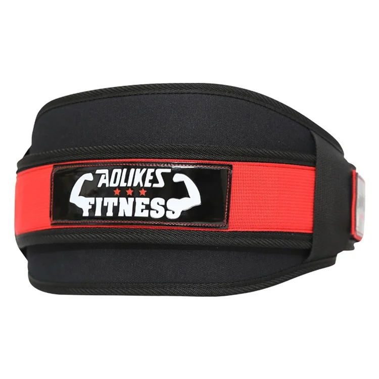 AOLIKES HY-7983 Gewichthebergürtel Lendenstütze Kniebeuge-Training Power-Lifting-Gürtel Fitness-Gym-Taillenprotektor - Rot/L