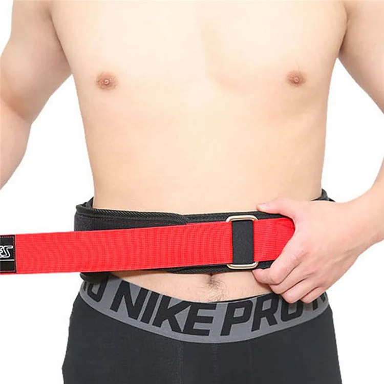 AOLIKES HY-7983 Gewichthebergürtel Lendenstütze Kniebeuge-Training Power-Lifting-Gürtel Fitness-Gym-Taillenprotektor - Rot/L