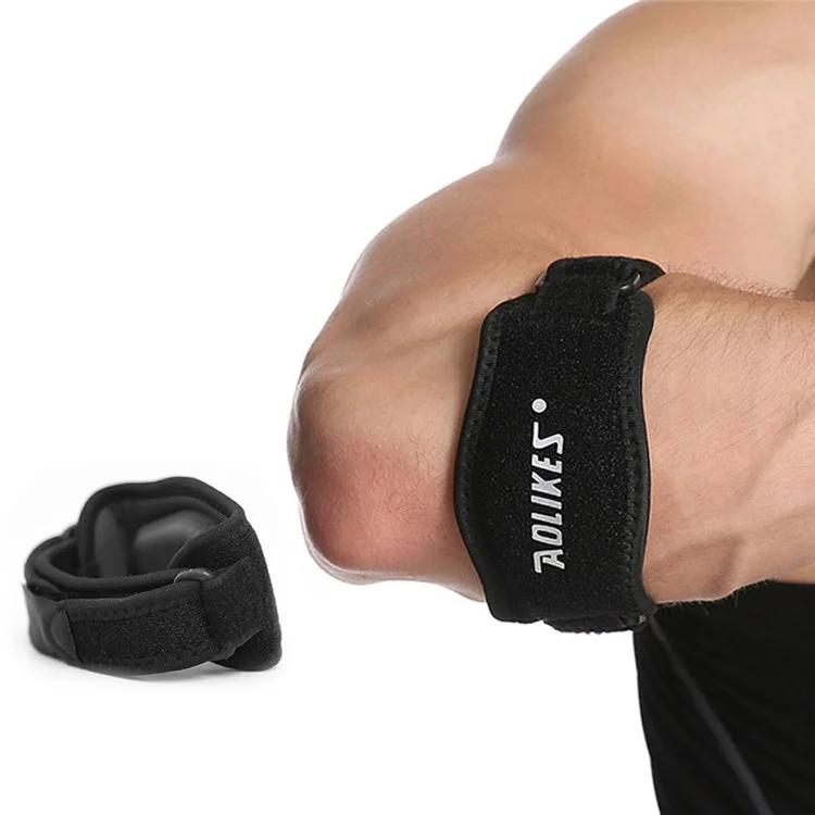 AOLIKES A-7949 1Pc Ajustável Apoio de Cotovelo Esporte Protetor de Cotovelo Pad Guard Strap - Preto