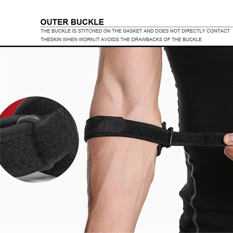 AOLIKES A-7949 1Pc Adjustable Elbow Support Sports Elbow Protector Pad Guard Strap - Black