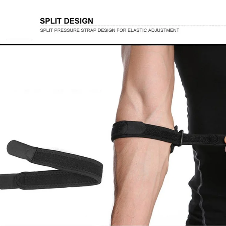 AOLIKES A-7949 1Pc Ajustável Apoio de Cotovelo Esporte Protetor de Cotovelo Pad Guard Strap - Preto