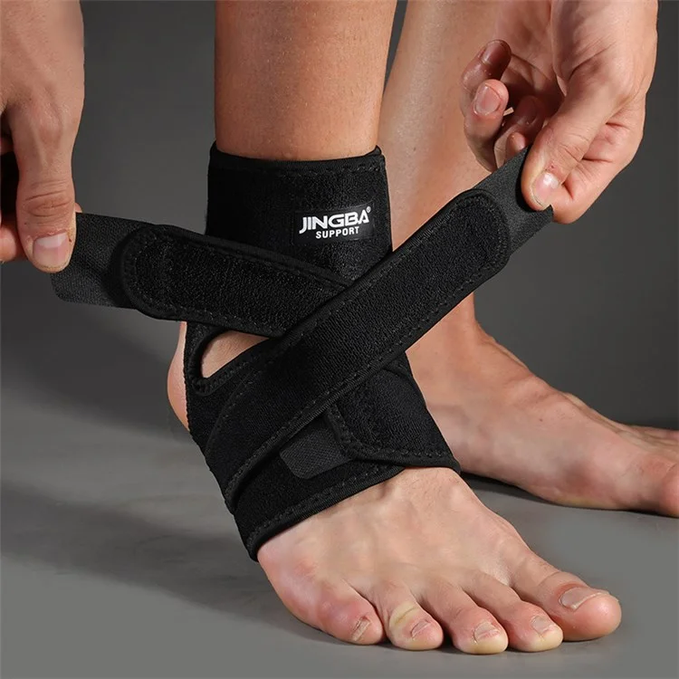 JINGBA SUPPORT 1 Stück Kompression Knöchelbandage Elastisch und Komfortabel Knöchelbandage für Verstauchungen, Stabilisierung der Bänder, Verhinderung von Verletzungen 