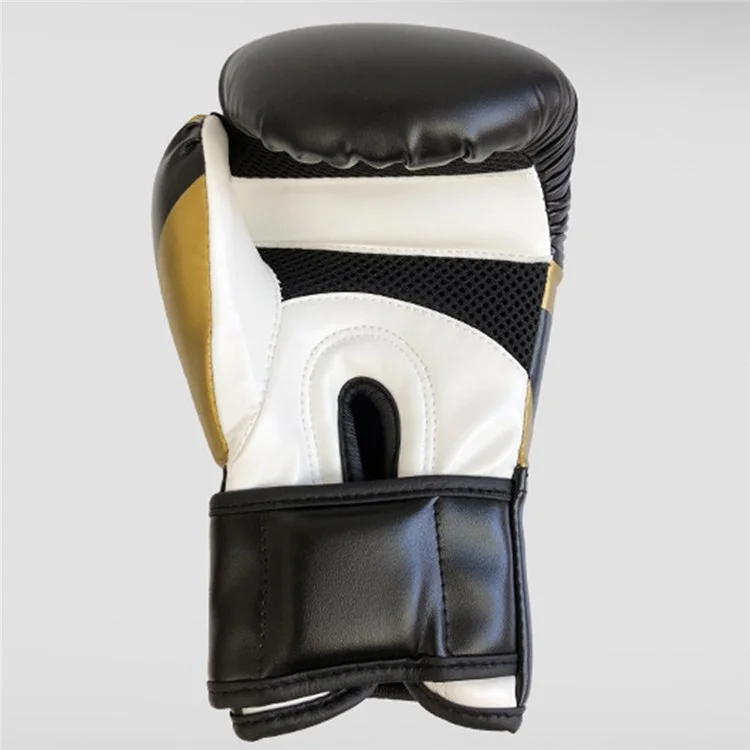 KAILUN NW-036 PU Mittens Kick Boxing Gloves Men Women Karate Muay Thai Free Fight MMA Sanda Training Equipment, 10oz - White