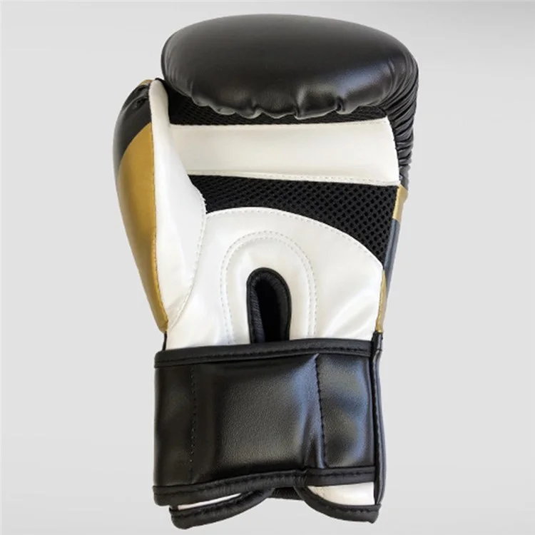 KAILUN NW-036 Men Women Kick Boxing Gloves Leather Karate Muay Thai Free Fight Training Gloves, 12oz - Red