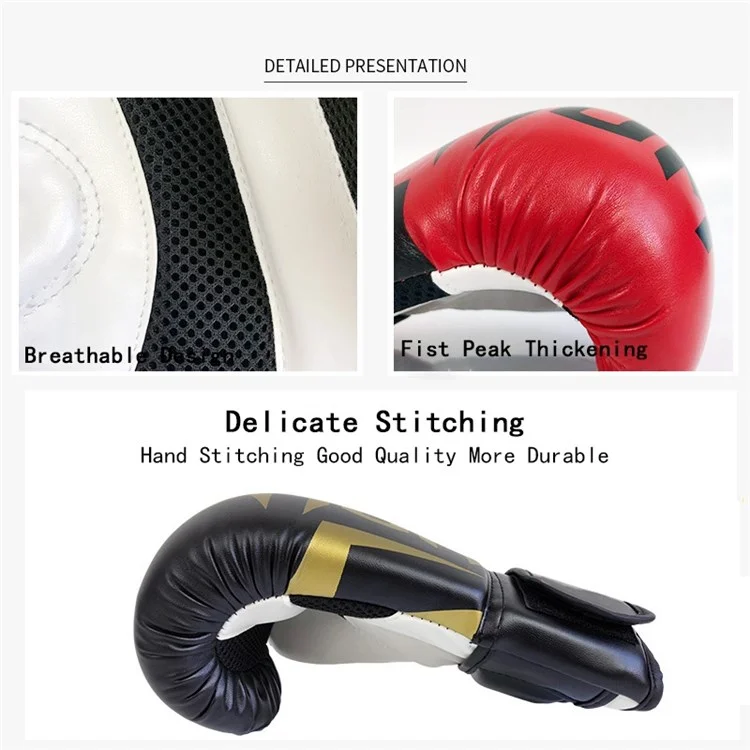 KAILUN NW-036 Men Women Kick Boxing Gloves Leather Karate Muay Thai Free Fight Training Gloves, 12oz - Fluorescent Yellow