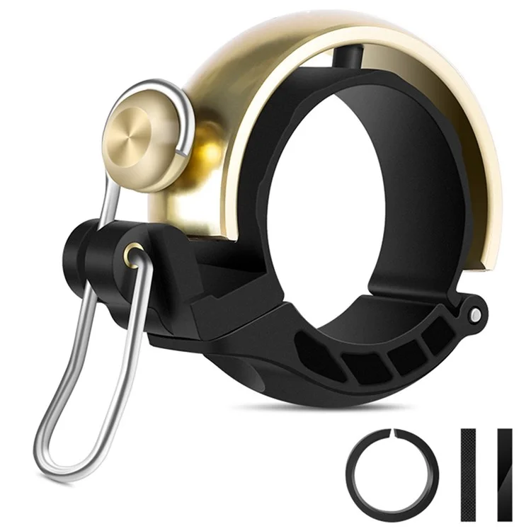 WEST BIKING YP0706049 Mini Bicycle Bell Copper Shell Handlebar Horn Ultralight Safety Bell for MTB Cycling - Gold