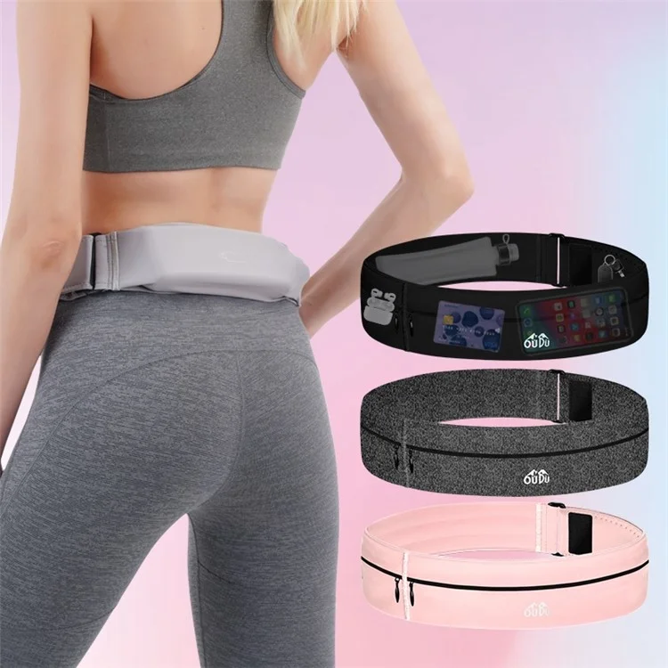 Borsa da Cintura Sportiva Elastica Fitness Jogging Running Marsupio, Dimensione: S - Grigio Chiaro