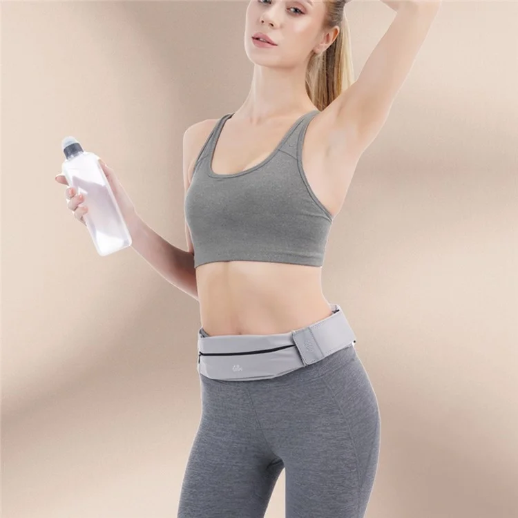 Borsa da Cintura Sportiva Elastica Fitness Jogging Running Marsupio, Dimensione: S - Grigio Chiaro