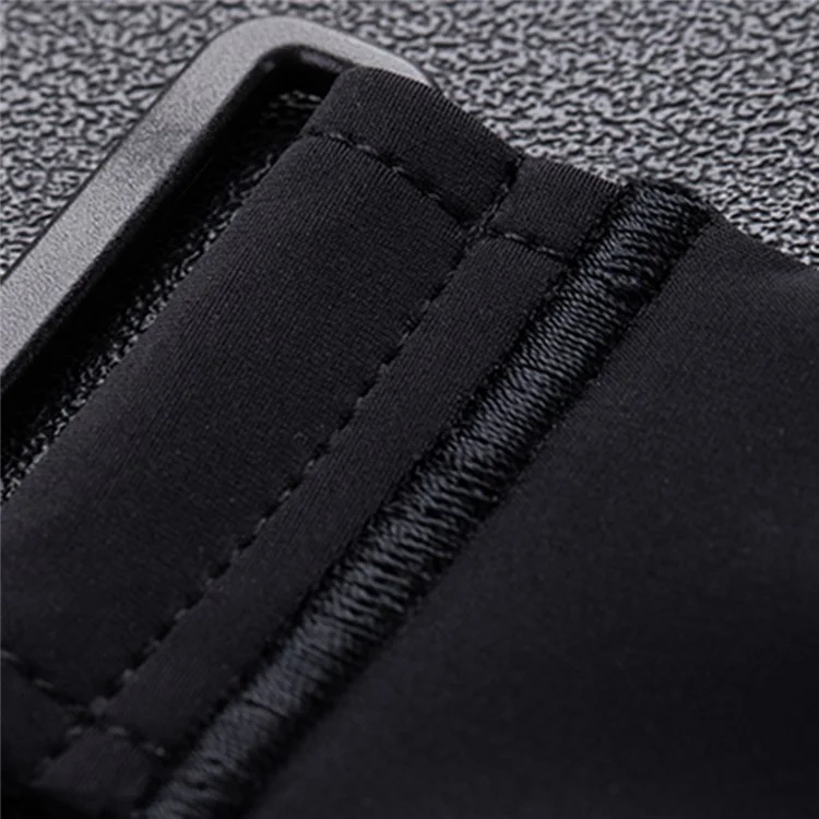 Elastic Sport Pouch Belt Fitness Jogging Running Waist Pack Bag 7.2'' Cell Phone Holder, Size: S - Black