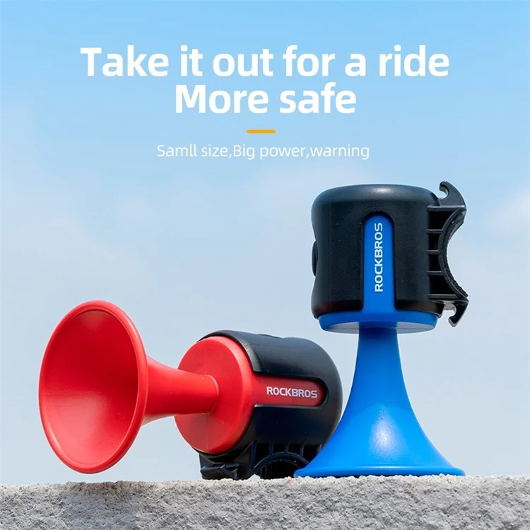 ROCKBROS EH-2 Bicycle Electronic Horn 120dB Big Power Bike Warning Safety Alarm Bell - Black