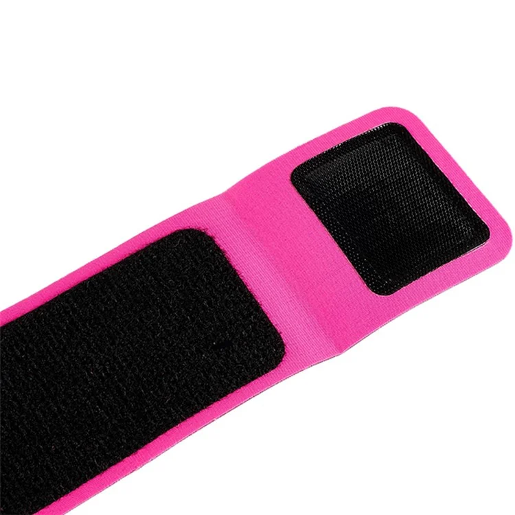 Bolsa de Brazo Deportivo de Carrera al Aire Libre Bolsa de Almacenamiento de Brazalete de Pantalla Táctil de 6 Pulgadas Con Agujero de Auriculares - Rosa