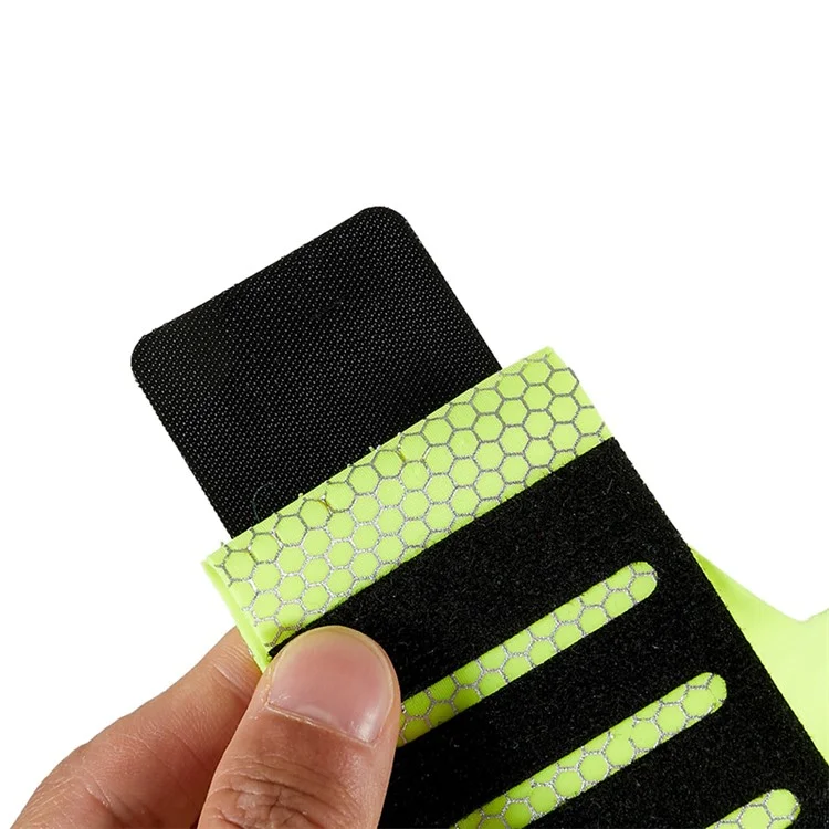 Sacola Esportiva para Braço com Padrão em Favo de Mel para Corrida ao Ar Livre, Ultra-fina, com Tela Sensível ao Toque de 6 Polegadas - Verde