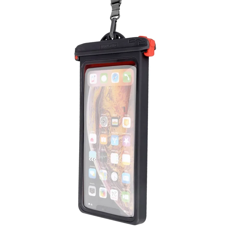SEAFLASH ZP15 35M IPX8 Caso de Telefone à Prova d'Água Universal de 6,9 Polegadas, Bolsa Seca para Natação, Protetor de Telefone Subaquático - Preto