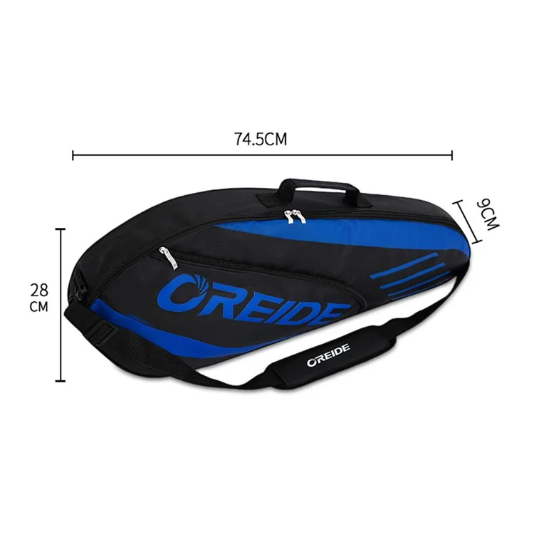 OREIDE YB1003 Tennis Racket Bag Polyester Messenger Shoulder Bag Handbag for Men, Women - Blue+Black