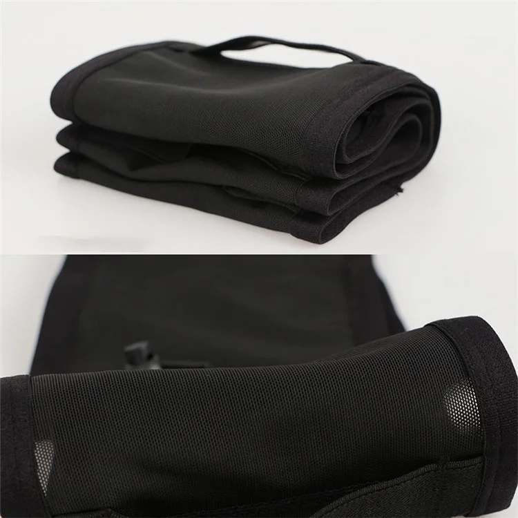 Running Waist Bag Mesh Elastic Large Cell Phone Pouch Cycling Climbing Sports Water Bottle Bag, Size: L - Black