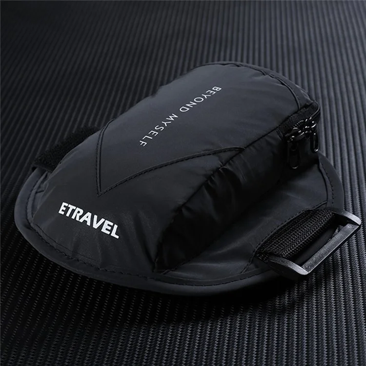 ETRAVEL SBB03 Sac de téléphone portable léger en polyester avec brassard réfléchissant pour sports de plein air - Noir