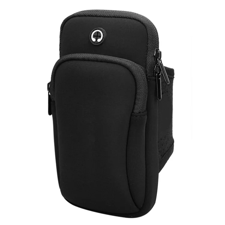 SDL-B003 Outdoor Waterproof Armband Phone Pouch for 6" Cell Phones Portable Fabric Wrist Bag for Running - Black