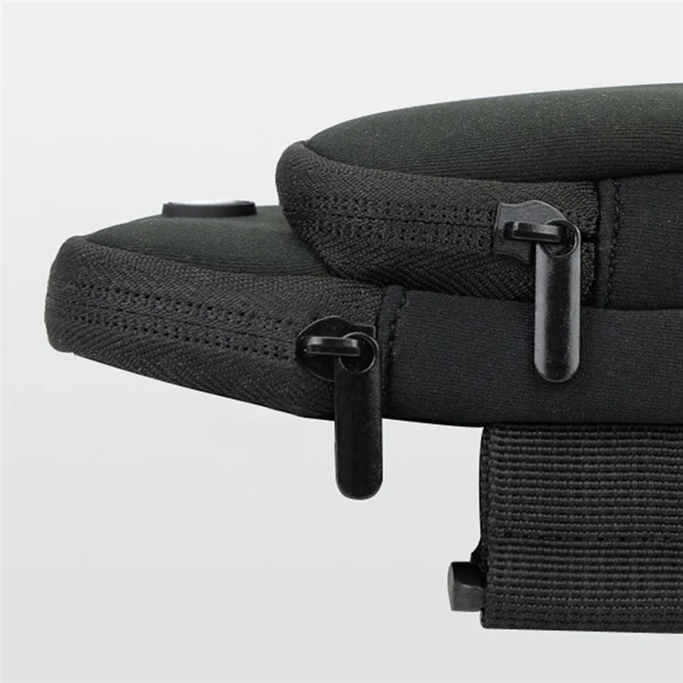 SDL-B003 Outdoor Waterproof Armband Phone Pouch for 6" Cell Phones Portable Fabric Wrist Bag for Running - Black