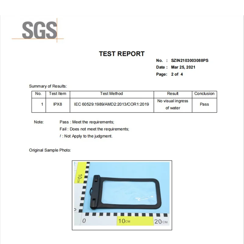 IPX8 Waterproof PVC Phone Pouch for Under 6.9-inches Mobile Phone Dry Bag with Strap - Blue