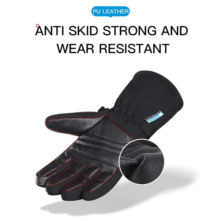 KYNCILOR A0081 1 Pair Winter Warm Gloves Touch Screen Windproof Ski Gloves for Cycling Driving Running - Black / M