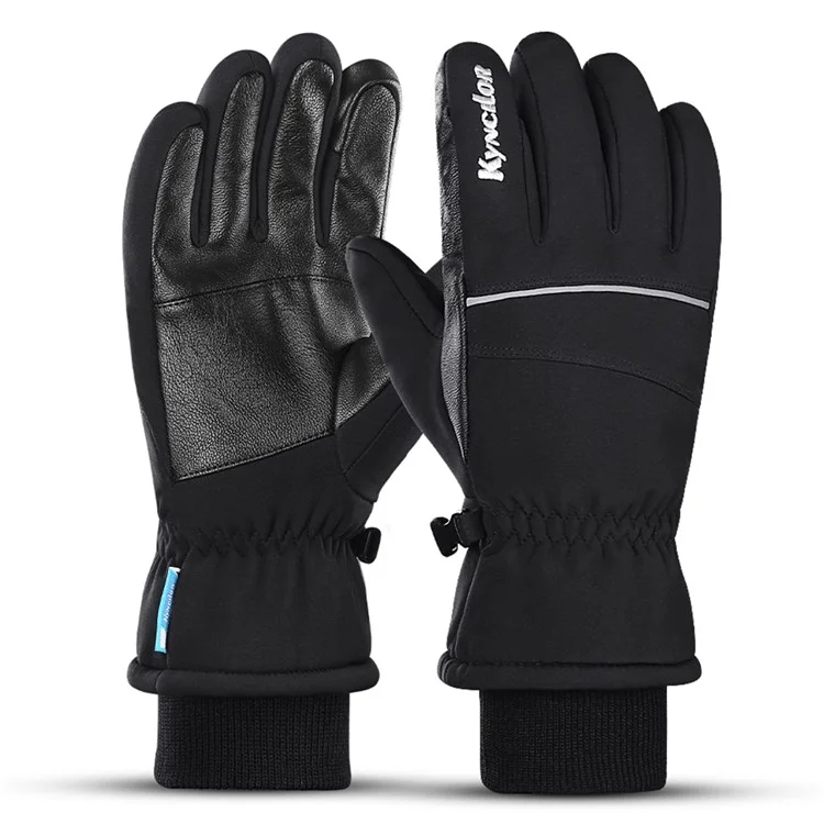 KYNCILOR A0086 1 Paar wasserdichte Ski-Schnee-Handschuhe Winter Warm Touch Screen Snowboard-Handschuhe - Schwarz / M