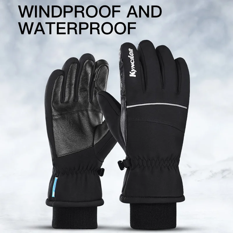 KYNCILOR A0086 1 Pair Waterproof Ski Snow Gloves Winter Warm Touch Screen Snowboard Gloves - XL