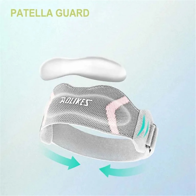 AOLIKES 8501 1Pc Patella Knee Band Adjustable Knee Protector Strap for Running Sports Cycling - Navy Blue