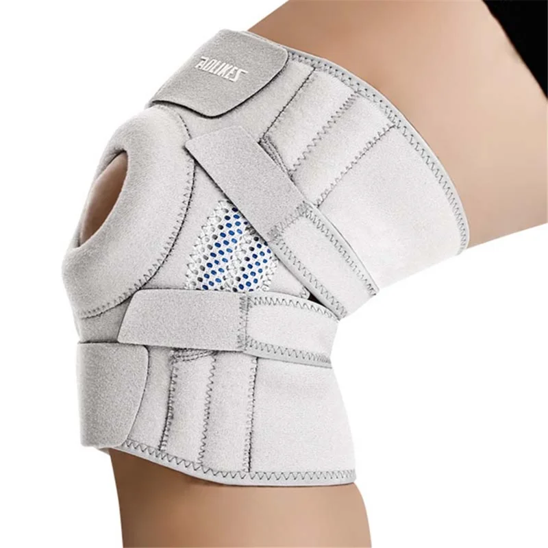 AOLIKES 7610 1Pc Compression Sports Knee Pad Fitness Running Elastic Knee Brace Protector - Black
