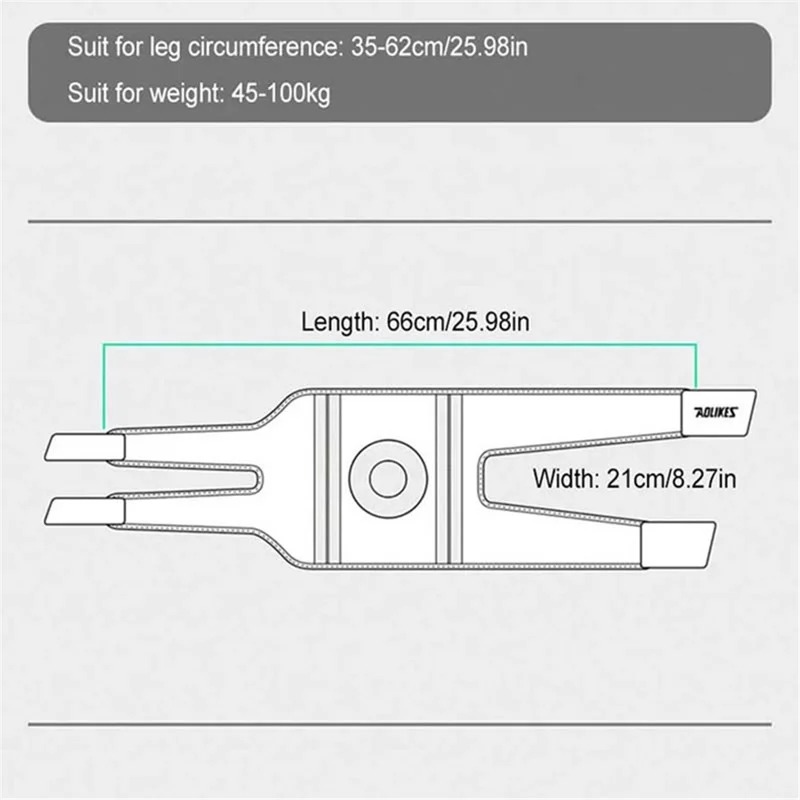 AOLIKES 7611 1Pc Anti-slip Fitness Compression Knee Support Shock Absorbing Knee Brace - Dark Grey