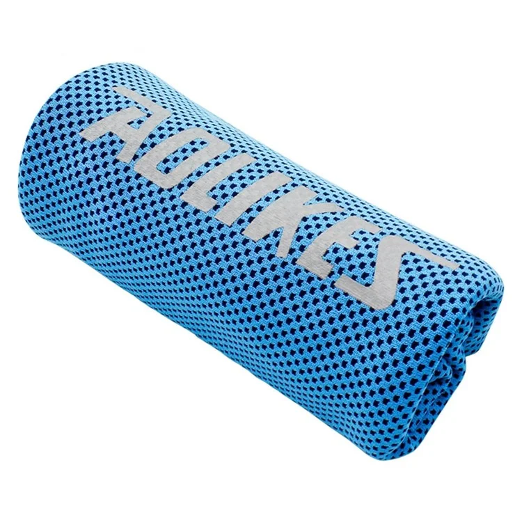 AOLIKES 7933 Cooling Polyester Wrist Sleeve Towel Quick Dry Heat Remove for Yoga Tenis Gym Fitness Runnig - Blue