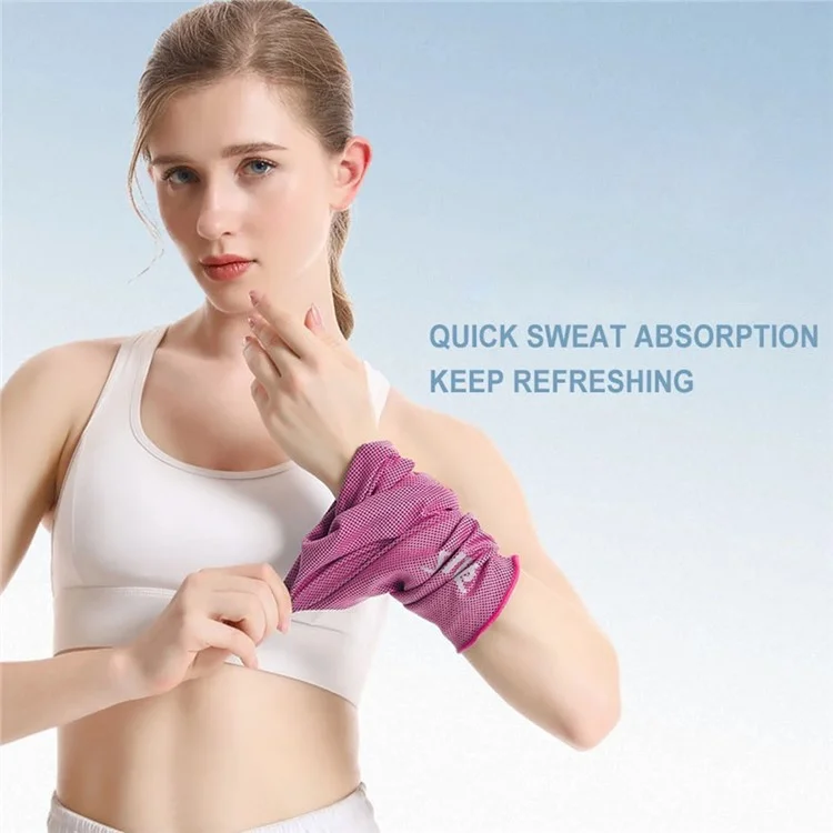 AOLIKES 7933 Cooling Polyester Wrist Sleeve Towel Quick Dry Heat Remove for Yoga Tenis Gym Fitness Runnig - Blue