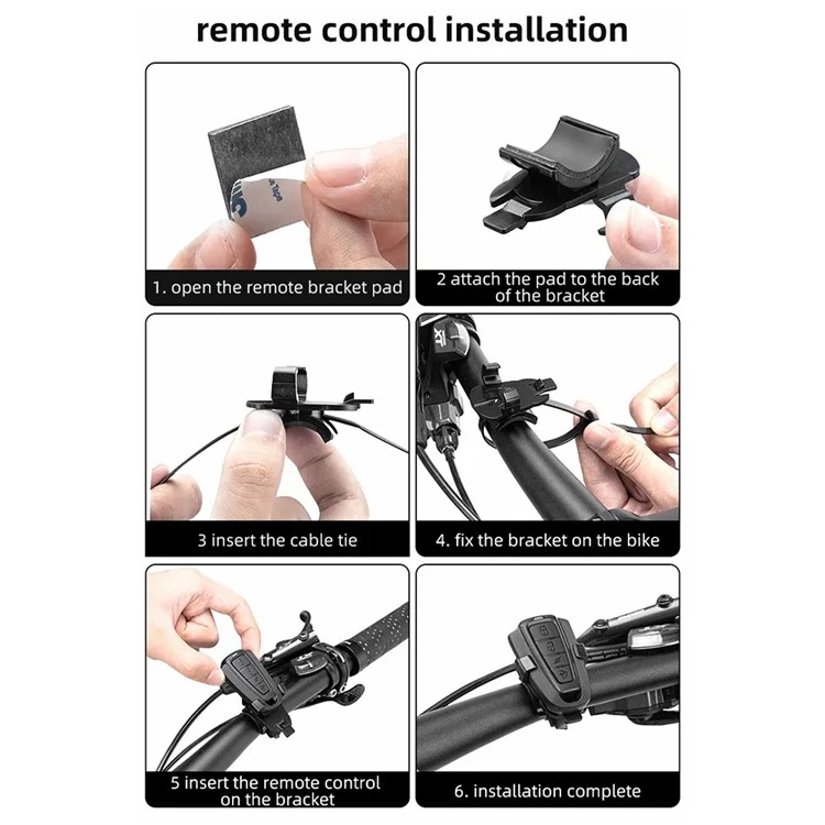 ROCKBROS Anti Theft Bicycle Bell IPX5 Waterproof Wireless Remote Control Electric Horn