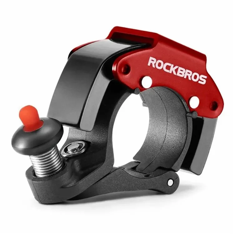 ROCKBROS Stainless Steel + Aluminum Alloy + PA Bike Bell Mountain Bicycle Loud Sound Horn - Red